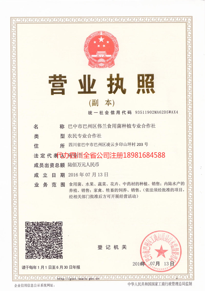 温岭温岭伟兰食用菌种植专业合作社